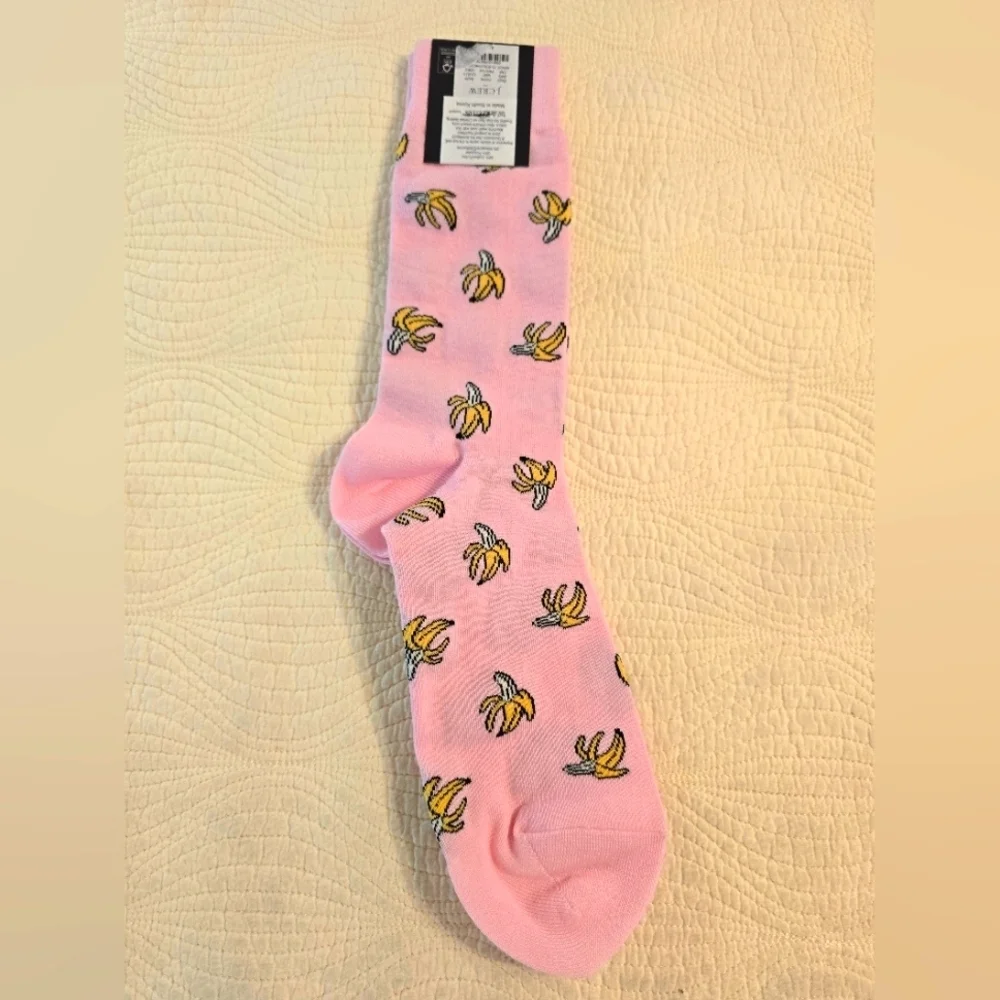 NWT J. Crew Mens Socks With Banana Pattern